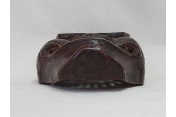 時代物　木製　般若　男面　それぞれ違った表情が魅力的なお面3個セット(神楽面、能面、古面、木彫)(R-073103)