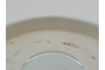 江戸後期〜幕末　伊万里　染付　山水図　約16cm　5.1寸　金の縁と爽やかな藍色が魅力のなます皿3枚セット(中皿、深皿、和皿、和食器、五寸一分)(R-073106)