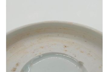 江戸後期〜幕末　伊万里　染付　山水図　約16cm　5.1寸　金の縁と爽やかな藍色が魅力のなます皿3枚セット(中皿、深皿、和皿、和食器、五寸一分)(R-073107)