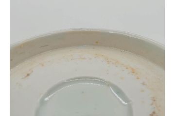 江戸後期〜幕末　伊万里　染付　山水図　約16cm　5.1寸　金の縁と爽やかな藍色が魅力のなます皿3枚セット(中皿、深皿、和皿、和食器、五寸一分)(R-073108)