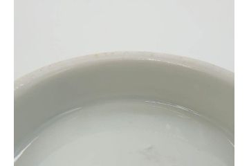 江戸期　伊万里　染付　山水図　約11cm　3.5寸　爽やかな色合いが素敵な蓋付き茶碗3客セット(和食器、三寸五分)(R-073110)