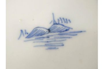 江戸期　伊万里　染付　山水図　約11cm　3.5寸　爽やかな色合いが素敵な蓋付き茶碗3客セット(和食器、三寸五分)(R-073111)