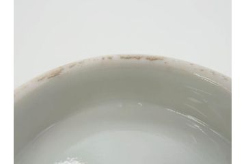 江戸期　伊万里　染付　山水図　約11cm　3.5寸　爽やかな色合いが素敵な蓋付き茶碗2客セット(和食器、三寸五分)(R-073114)