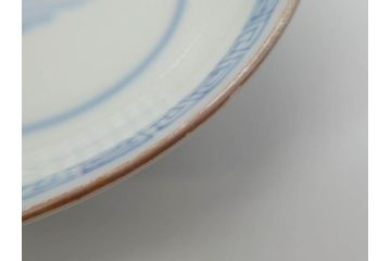 江戸期　伊万里　染付　山水図　約11cm　3.5寸　爽やかな色合いが素敵な蓋付き茶碗2客セット(和食器、三寸五分)(R-073114)