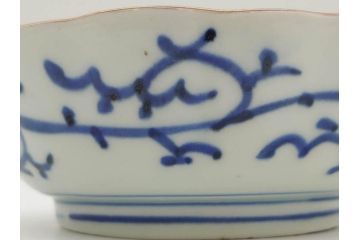 江戸期　伊万里　染付　金彩　山水図　約15cm　4.9寸　上質な和の雰囲気を醸し出すなます皿3枚セット(中皿、和皿、和食器、四寸九分)(R-073116)