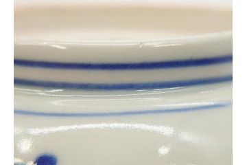 江戸期　伊万里　染付　金彩　山水図　約15cm　4.9寸　上質な和の雰囲気を醸し出すなます皿3枚セット(中皿、和皿、和食器、四寸九分)(R-073116)