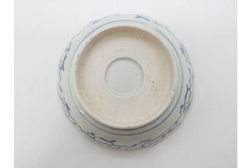 江戸期　伊万里　染付　金彩　山水図　約15cm　4.9寸　上質な和の雰囲気を醸し出すなます皿3枚セット(中皿、和皿、和食器、四寸九分)(R-073116)