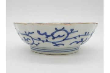 江戸期　伊万里　染付　金彩　山水図　約15cm　4.9寸　上質な和の雰囲気を醸し出すなます皿3枚セット(中皿、和皿、和食器、四寸九分)(R-073117)