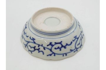 江戸期　伊万里　染付　金彩　山水図　約15cm　4.9寸　上質な和の雰囲気を醸し出すなます皿3枚セット(中皿、和皿、和食器、四寸九分)(R-073117)