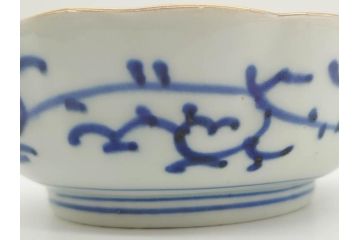 江戸期　伊万里　染付　金彩　山水図　約15cm　4.9寸　上質な和の雰囲気を醸し出すなます皿3枚セット(中皿、和皿、和食器、四寸九分)(R-073118)
