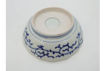 江戸期　伊万里　染付　金彩　山水図　約15cm　4.9寸　上質な和の雰囲気を醸し出すなます皿3枚セット(中皿、和皿、和食器、四寸九分)(R-073118)