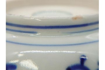 江戸期　伊万里　染付　金彩　山水図　約15cm　4.9寸　上質な和の雰囲気を醸し出すなます皿3枚セット(中皿、和皿、和食器、四寸九分)(R-073118)
