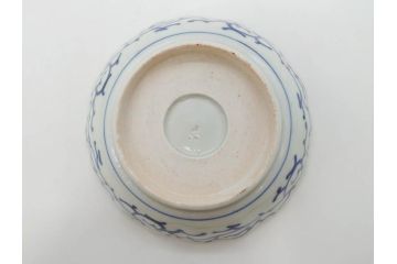 江戸期　伊万里　染付　金彩　山水図　約15cm　4.9寸　上質な和の雰囲気を醸し出すなます皿3枚セット(中皿、和皿、和食器、四寸九分)(R-073118)
