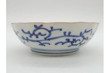 江戸期　伊万里　染付　金彩　山水図　約15cm　4.9寸　上質な和の雰囲気を醸し出すなます皿3枚セット(中皿、和皿、和食器、四寸九分)(R-073119)
