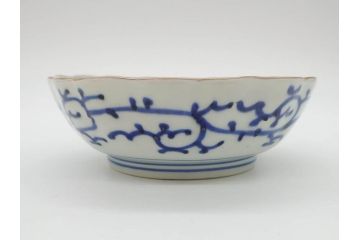 江戸期　伊万里　染付　金彩　山水図　約15cm　4.9寸　上質な和の雰囲気を醸し出すなます皿3枚セット(中皿、和皿、和食器、四寸九分)(R-073119)