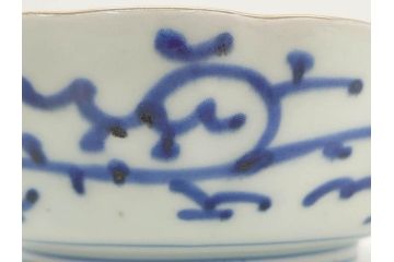 江戸期　伊万里　染付　金彩　山水図　約15cm　4.9寸　上質な和の雰囲気を醸し出すなます皿3枚セット(中皿、和皿、和食器、四寸九分)(R-073119)