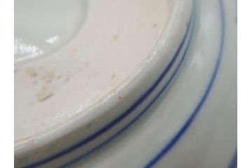 江戸期　伊万里　染付　金彩　山水図　約15cm　4.9寸　上質な和の雰囲気を醸し出すなます皿3枚セット(中皿、和皿、和食器、四寸九分)(R-073119)