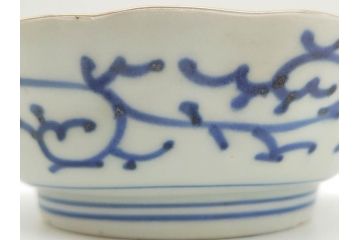 江戸期　伊万里　染付　金彩　山水図　約15cm　4.9寸　上質な和の雰囲気を醸し出すなます皿3枚セット(中皿、和皿、和食器、四寸九分)(R-073120)