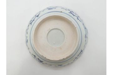 江戸期　伊万里　染付　金彩　山水図　約15cm　4.9寸　上質な和の雰囲気を醸し出すなます皿3枚セット(中皿、和皿、和食器、四寸九分)(R-073120)