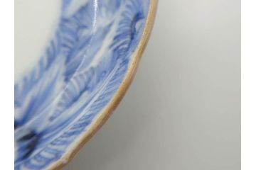 江戸期　伊万里　染付　線描　花唐草　松竹梅文　約10cm　3.3寸　一筆一筆丁寧な職人の絵付けが見事な小皿5枚セット(和皿、和食器、三寸三分)(R-073121)