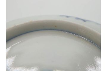 江戸期　伊万里　染付　線描　花唐草　松竹梅文　約10cm　3.2寸　一筆一筆丁寧な職人の絵付けが見事な小皿5枚セット(和皿、和食器、三寸二分)(R-073123)