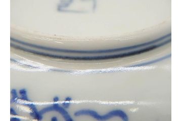 江戸期　伊万里　染付　線描　花唐草　松竹梅文　約10cm　3.2寸　一筆一筆丁寧な職人の絵付けが見事な小皿5枚セット(和皿、和食器、三寸二分)(R-073124)