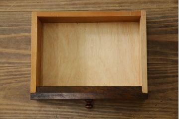 中古　美品　松本民芸家具　希少モデル　格子模様が特徴的なK型ライティングビューロー(ワークデスク、簿記机、収納棚、戸棚、在宅用、在宅ワーク用)(R-073161)