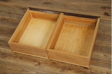 中古　美品　松本民芸家具　希少モデル　格子模様が特徴的なK型ライティングビューロー(ワークデスク、簿記机、収納棚、戸棚、在宅用、在宅ワーク用)(R-073161)