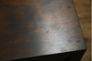 中古　美品　松本民芸家具　希少モデル　格子模様が特徴的なK型ライティングビューロー(ワークデスク、簿記机、収納棚、戸棚、在宅用、在宅ワーク用)(R-073161)