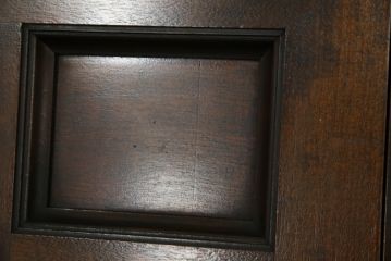 中古　美品　松本民芸家具　希少モデル　格子模様が特徴的なK型ライティングビューロー(ワークデスク、簿記机、収納棚、戸棚、在宅用、在宅ワーク用)(R-073161)
