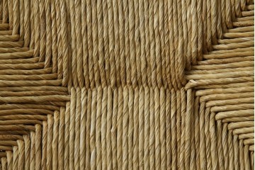 中古　美品　松本民芸家具　#521L型　アジアンテイストの空間づくりにおすすめのラッシアームチェア　定価約19万円相当　(R-073166)