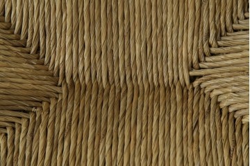 中古　美品　松本民芸家具　#521L型　アジアンテイストの空間づくりにおすすめのラッシアームチェア　定価約19万円相当　(R-073166)