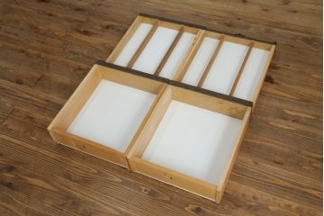 和製ビンテージ　永田良介商店　収納力抜群!!レトロな雰囲気漂うキッチンサイドボード(キッチンキャビネット、収納棚、戸棚、ヴィンテージ)(R-073167)