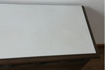 和製ビンテージ　永田良介商店　収納力抜群!!レトロな雰囲気漂うキッチンサイドボード(キッチンキャビネット、収納棚、戸棚、ヴィンテージ)(R-073167)
