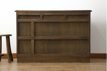 和製ビンテージ　永田良介商店　収納力抜群!!レトロな雰囲気漂うキッチンサイドボード(キッチンキャビネット、収納棚、戸棚、ヴィンテージ)(R-073167)