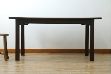 和製ヴィンテージ　九州民芸家具　絶版品!!　シンプルなデザインがお部屋に取り入れやすい上質なダイニングテーブル　(R-073171)