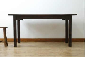 和製ヴィンテージ　九州民芸家具　絶版品!!　シンプルなデザインがお部屋に取り入れやすい上質なダイニングテーブル　(R-073171)