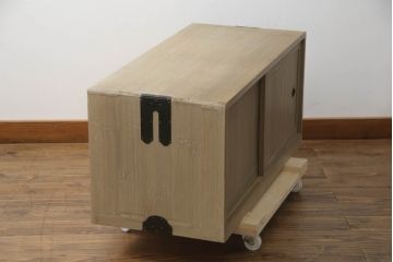 和製ビンテージ　和モダンな空間づくりにおすすめの桐箪笥ローボード(テレビ台、テレビボード、収納棚、戸棚、リビングボード、桐たんす、ヴィンテージ)(R-073172)