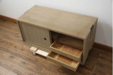 和製ビンテージ　和モダンな空間づくりにおすすめの桐箪笥ローボード(テレビ台、テレビボード、収納棚、戸棚、リビングボード、桐たんす、ヴィンテージ)(R-073172)