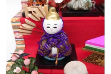 ビンテージ　木目込み人形　十五人揃　細部まで職人のこだわりを感じる可愛らしい五段雛飾り(雛人形、ひな人形、雛壇、段飾、置物、ケース付、ヴィンテージ)(R-073182)