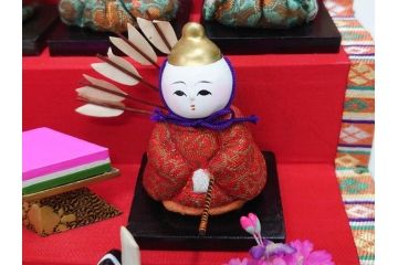 ビンテージ　木目込み人形　十五人揃　細部まで職人のこだわりを感じる可愛らしい五段雛飾り(雛人形、ひな人形、雛壇、段飾、置物、ケース付、ヴィンテージ)(R-073182)