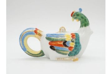 ドイツ　マイセン　Meissen　鳳凰　300周年記念　2010年　世界限定100個　証明書付き　華やかな色彩と優美な姿が目を惹くポット(鳥、鶏、トリ、金彩、Rooster Pot、洋食器)(R-073184)