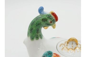 ドイツ　マイセン　Meissen　鳳凰　300周年記念　2010年　世界限定100個　証明書付き　華やかな色彩と優美な姿が目を惹くポット(鳥、鶏、トリ、金彩、Rooster Pot、洋食器)(R-073184)