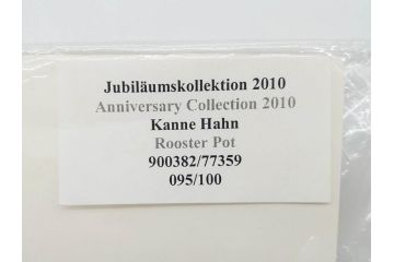 ドイツ　マイセン　Meissen　鳳凰　300周年記念　2010年　世界限定100個　証明書付き　華やかな色彩と優美な姿が目を惹くポット(鳥、鶏、トリ、金彩、Rooster Pot、洋食器)(R-073184)