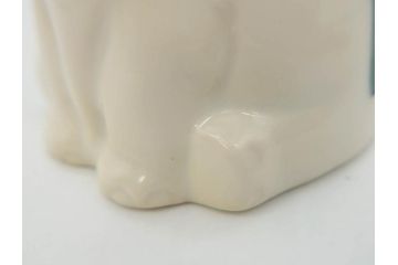 稀少　オールドノリタケ　NORITAKE　ヤジロベー印　ゾウ　丸いフォルムが可愛らしいインクポット(意匠登録出願中、日本陶器、インク壺、インクウェル、象、ぞう、動物、小物入れ、置物、瓶)(R-073185)