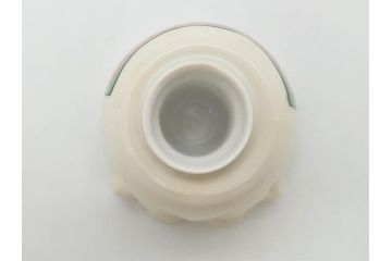 稀少　オールドノリタケ　NORITAKE　ヤジロベー印　ゾウ　丸いフォルムが可愛らしいインクポット(意匠登録出願中、日本陶器、インク壺、インクウェル、象、ぞう、動物、小物入れ、置物、瓶)(R-073185)