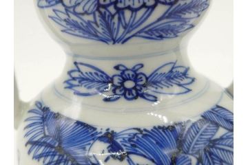 中国　青花　人物図　繊細な意匠にこだわりを感じる執壺(茶壺、しょうゆ差し、醤油瓶、水差し、注子、水注、茶道具)(R-073187)
