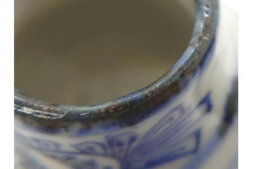 中国　青花　人物図　繊細な意匠にこだわりを感じる執壺(茶壺、しょうゆ差し、醤油瓶、水差し、注子、水注、茶道具)(R-073187)