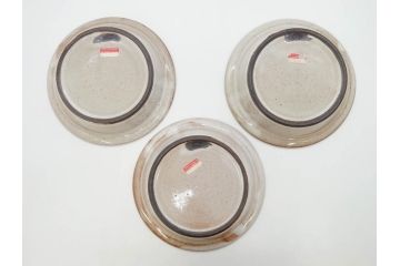 デンマーク　STOGO　素朴な風合いが温かい雰囲気を演出するスープ皿3枚セット(プレート、北欧食器)(R-073188)