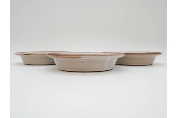 デンマーク　STOGO　素朴な風合いが温かい雰囲気を演出するスープ皿3枚セット(プレート、北欧食器)(R-073189)